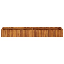 vidaXL Arriate de madera maciza de acacia 200x30x25 cm