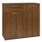 vidaXL Aparador de madera contrachapada roble marrón 80x36x75 cm