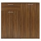 vidaXL Aparador de madera contrachapada roble marrón 80x36x75 cm