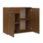 vidaXL Aparador de madera contrachapada roble marrón 80x36x75 cm