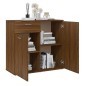 vidaXL Aparador de madera contrachapada roble marrón 80x36x75 cm