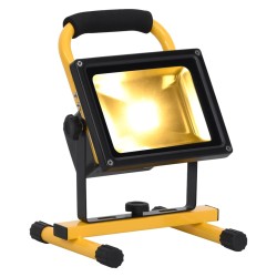 vidaXL Foco LED recargable con asa 30 W blanco cálido