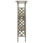 vidaXL Pérgola con puerta madera maciza de abeto gris 116x40x204 cm vidaXL Pérgola con puerta madera maciza de abeto gris 116x40x204 cm