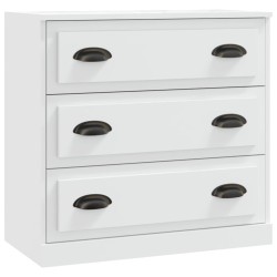 vidaXL Aparador de madera contrachapada blanco 70x35,5x67,5 cm