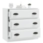 vidaXL Aparador de madera contrachapada blanco 70x35,5x67,5 cm vidaXL Aparador de madera contrachapada blanco 70x35,5x67,5 cm