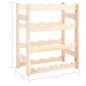 vidaXL Botellero para 16 botellas de madera de pino vidaXL Botellero para 16 botellas de madera de pino