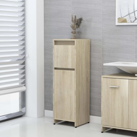 vidaXL Armario de baño madera contrachapada color roble 30x30x95 cm