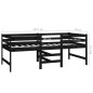 vidaXL Cama de altura media con colchón madera pino negro 90x200 cm vidaXL Cama de altura media con colchón madera pino negro 90x200 cm