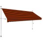 vidaXL Toldo manual retráctil naranja y marrón 350 cm vidaXL Toldo manual retráctil naranja y marrón 350 cm