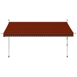 vidaXL Toldo manual retráctil naranja y marrón 350 cm