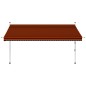 vidaXL Toldo manual retráctil naranja y marrón 350 cm vidaXL Toldo manual retráctil naranja y marrón 350 cm