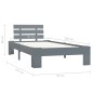 vidaXL Estructura de cama de madera maciza de pino gris 90x200 cm vidaXL Estructura de cama de madera maciza de pino gris 90x200 cm