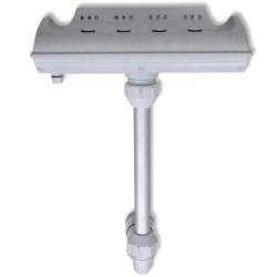 vidaXL Cascada de fuente de piscina con luces LED