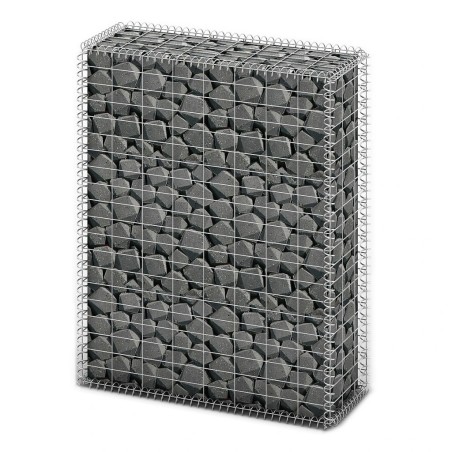 vidaXL Cesta para muro de gaviones de alambre galvanizado 100x80x30 cm 