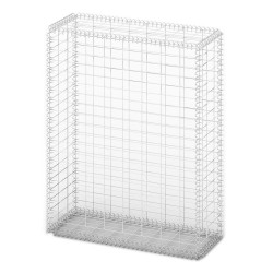 vidaXL Cesta para muro de gaviones de alambre galvanizado 100x80x30 cm 