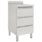 vidaXL Armario de cocina comercial con 3 cajones acero inoxidable vidaXL Armario de cocina comercial con 3 cajones acero inoxidable
