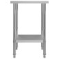 vidaXL Mesa de trabajo para cocina acero inoxidable 60x60x85 cm vidaXL Mesa de trabajo para cocina acero inoxidable 60x60x85 cm