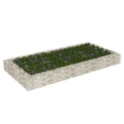 vidaXL Arriate de gaviones de acero 200x100x20 cm