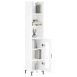 vidaXL Aparador alto madera contrachapada blanco 34,5x34x180 cm vidaXL Aparador alto madera contrachapada blanco 34,5x34x180 cm