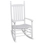 vidaXL Mecedora de madera con asiento curvado madera blanca vidaXL Mecedora de madera con asiento curvado madera blanca