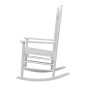 vidaXL Mecedora de madera con asiento curvado madera blanca vidaXL Mecedora de madera con asiento curvado madera blanca