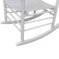vidaXL Mecedora de madera con asiento curvado madera blanca vidaXL Mecedora de madera con asiento curvado madera blanca