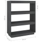 vidaXL Estantería/divisor de espacios madera de pino gris 80x35x103 cm vidaXL Estantería/divisor de espacios madera de pino gris 80x35x103 cm