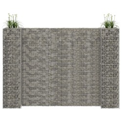 vidaXL Jardinera de gaviones forma de H alambre de acero 260x40x200 cm 