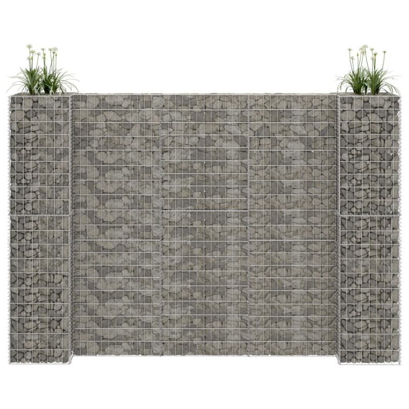 vidaXL Jardinera de gaviones forma de H alambre de acero 260x40x200 cm vidaXL Jardinera de gaviones forma de H alambre de acero 260x40x200 cm