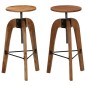 vidaXL Taburetes de cocina 2 uds madera maciza de acacia vidaXL Taburetes de cocina 2 uds madera maciza de acacia