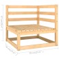 vidaXL Reposapiés de jardín con cojines 2 uds madera maciza de pino vidaXL Reposapiés de jardín con cojines 2 uds madera maciza de pino