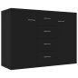 vidaXL Aparador de madera contrachapada negro 88x30x65 cm vidaXL Aparador de madera contrachapada negro 88x30x65 cm