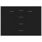 vidaXL Aparador de madera contrachapada negro 88x30x65 cm vidaXL Aparador de madera contrachapada negro 88x30x65 cm