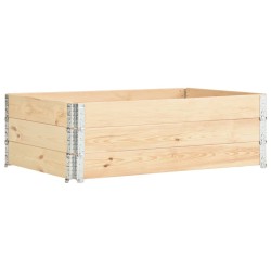 vidaXL Caja de palés 3 unidades madera maciza de pino 50x150 cm