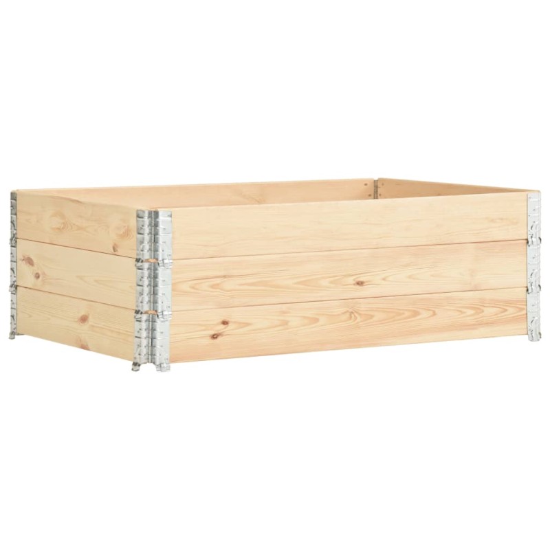 vidaXL Caja de palés 3 unidades madera maciza de pino 50x150 cm vidaXL Caja de palés 3 unidades madera maciza de pino 50x150 cm