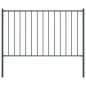 vidaXL Panel valla y postes acero recubrimiento polvo gris 1,7x0,75 m