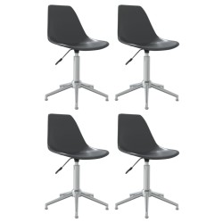 vidaXL Sillas de comedor giratorias 4 unidades PP gris clara