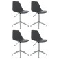 vidaXL Sillas de comedor giratorias 4 unidades PP gris clara vidaXL Sillas de comedor giratorias 4 unidades PP gris clara