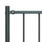 vidaXL Panel valla y postes acero recubrimiento polvo gris 1,7x0,75 m