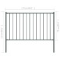 vidaXL Panel valla y postes acero recubrimiento polvo gris 1,7x0,75 m