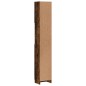 vidaXL Armario baño madera contrachapada roble ahumado 32x25,5x190 cm vidaXL Armario baño madera contrachapada roble ahumado 32x25,5x190 cm