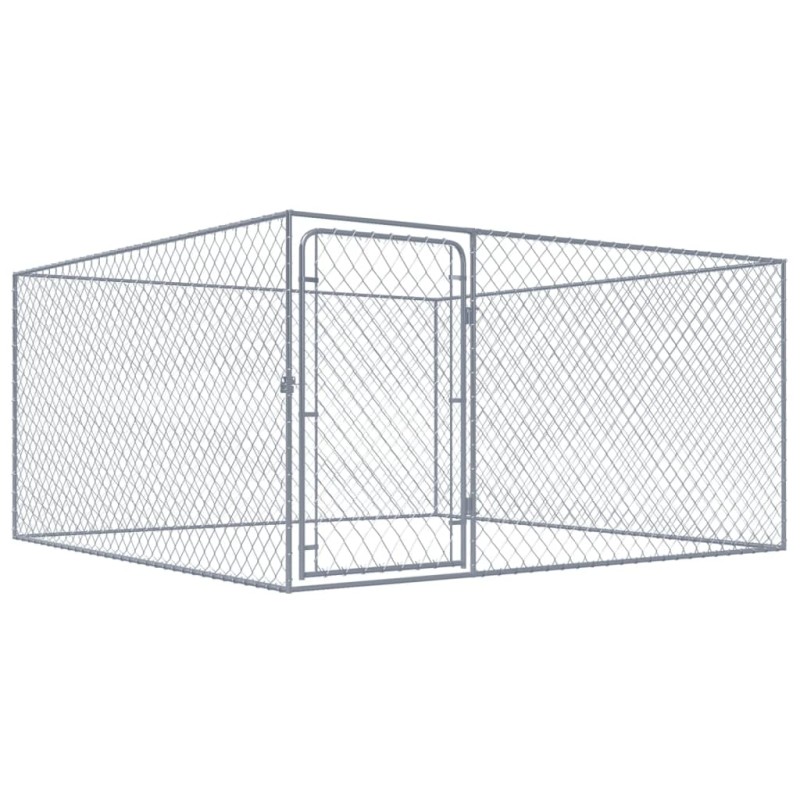 vidaXL Perrera de exterior de acero galvanizado 2x2x1 m vidaXL Perrera de exterior de acero galvanizado 2x2x1 m