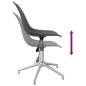 vidaXL Sillas de comedor giratorias 4 unidades PP gris clara vidaXL Sillas de comedor giratorias 4 unidades PP gris clara