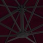 vidaXL Sombrilla voladiza con poste de aluminio rojo burdeos 300x300cm vidaXL Sombrilla voladiza con poste de aluminio rojo burdeos 300x300cm