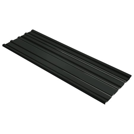vidaXL Panel para tejado 12 unidades acero galvanizado gris antracita 