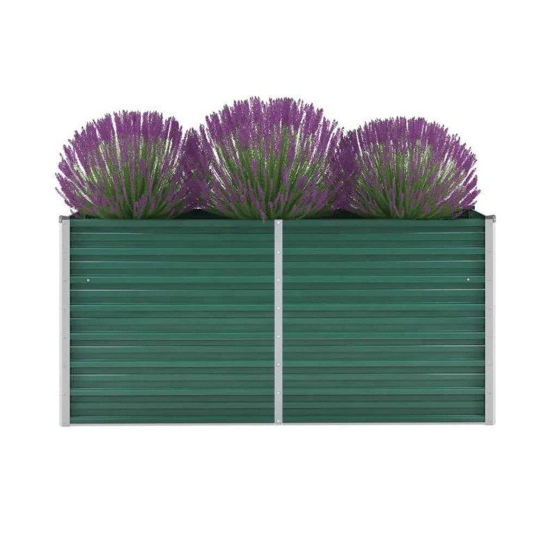 vidaXL Arriate de jardín de acero galvanizado verde 160x40x77 cm vidaXL Arriate de jardín de acero galvanizado verde 160x40x77 cm