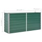 vidaXL Arriate de jardín de acero galvanizado verde 160x40x77 cm vidaXL Arriate de jardín de acero galvanizado verde 160x40x77 cm