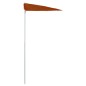 vidaXL Sombrilla de jardín semicircular con palo 300x150 cm terracota