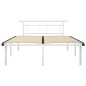 vidaXL Estructura de cama de metal blanco 160x200 cm vidaXL Estructura de cama de metal blanco 160x200 cm
