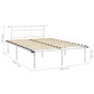 vidaXL Estructura de cama de metal blanco 160x200 cm vidaXL Estructura de cama de metal blanco 160x200 cm